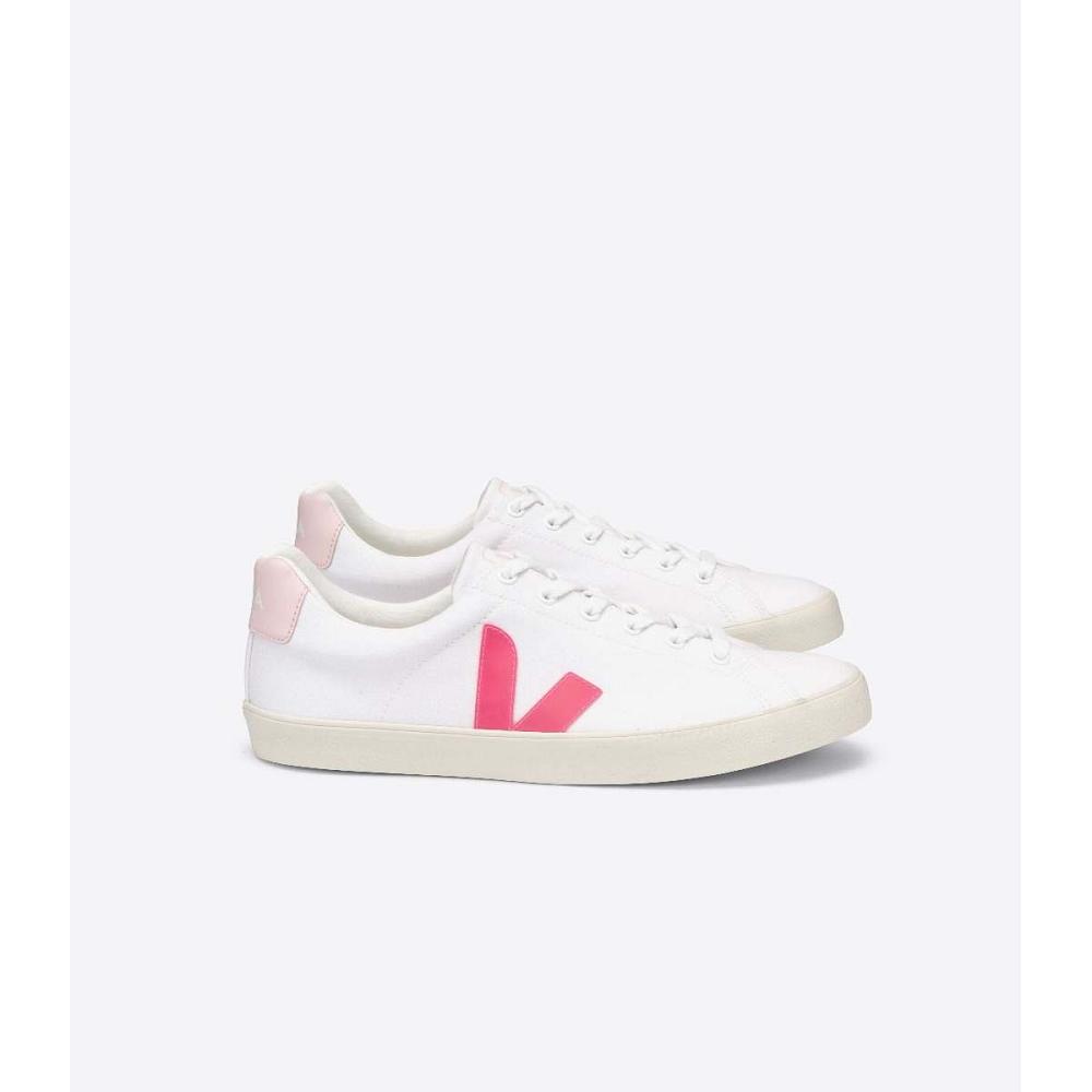 Pantofi Dama Veja ESPLAR SE CANVAS White/Orange/Pink | RO 513ZUT